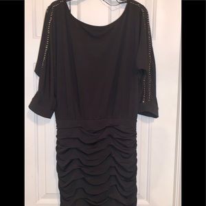 NWT Black Dress With Studs and Open Back